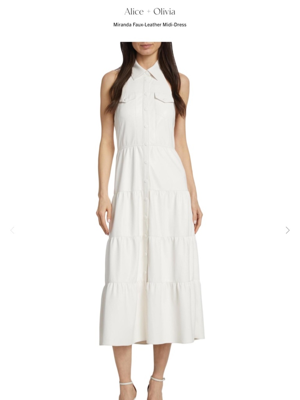 Alice + Olivia Miranda Faux Leather Midi Dress